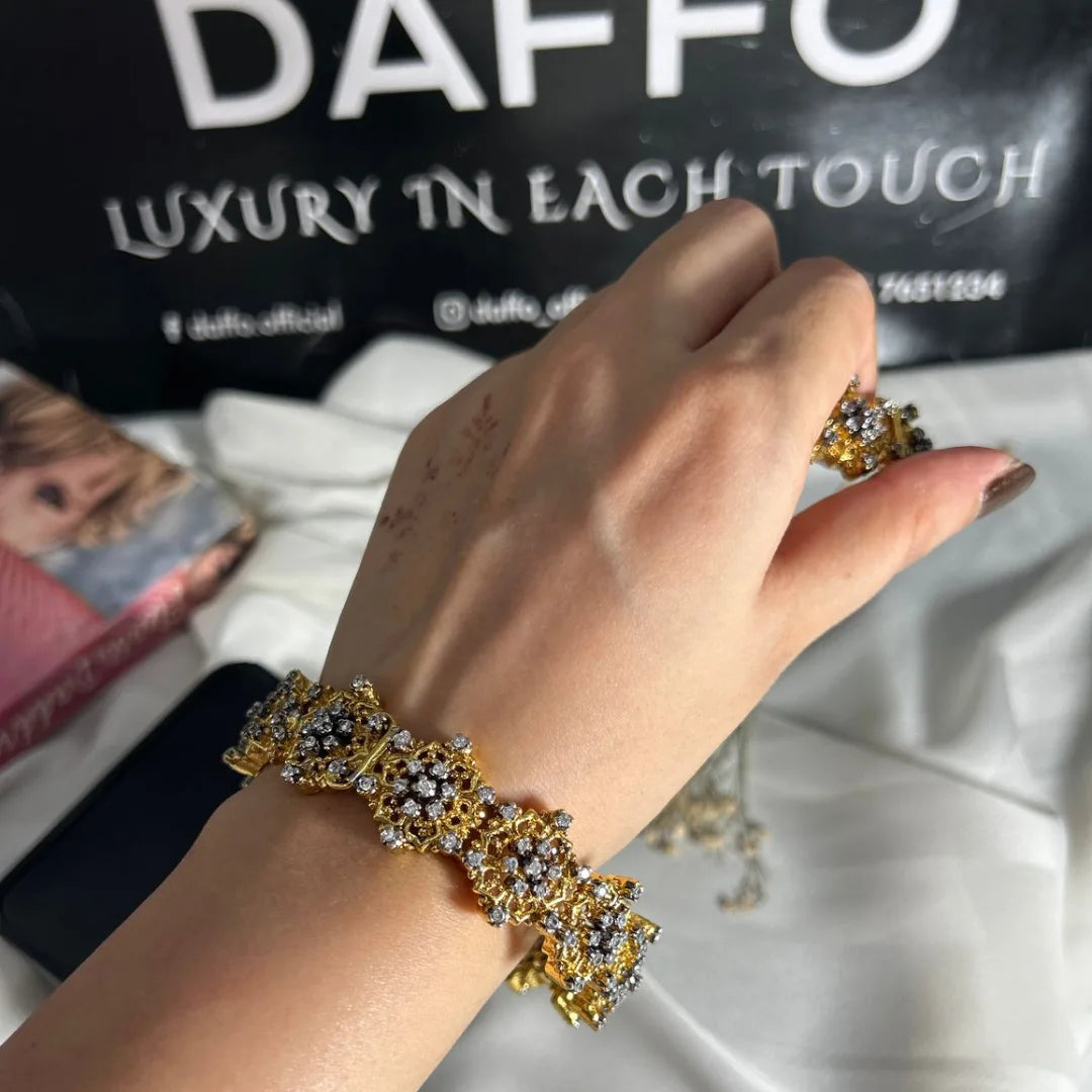 Golden Blossom Bangles