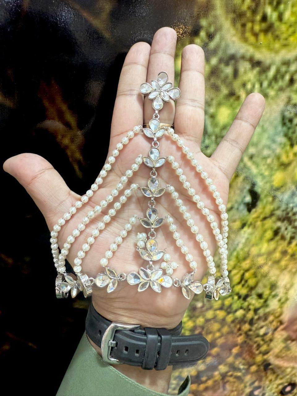 Silver Kundan Angla