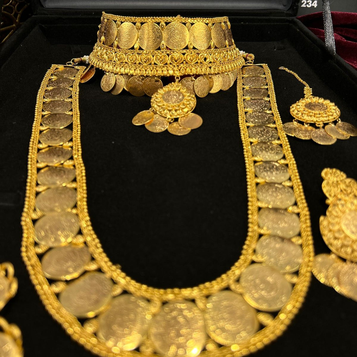gold coin bridal set 