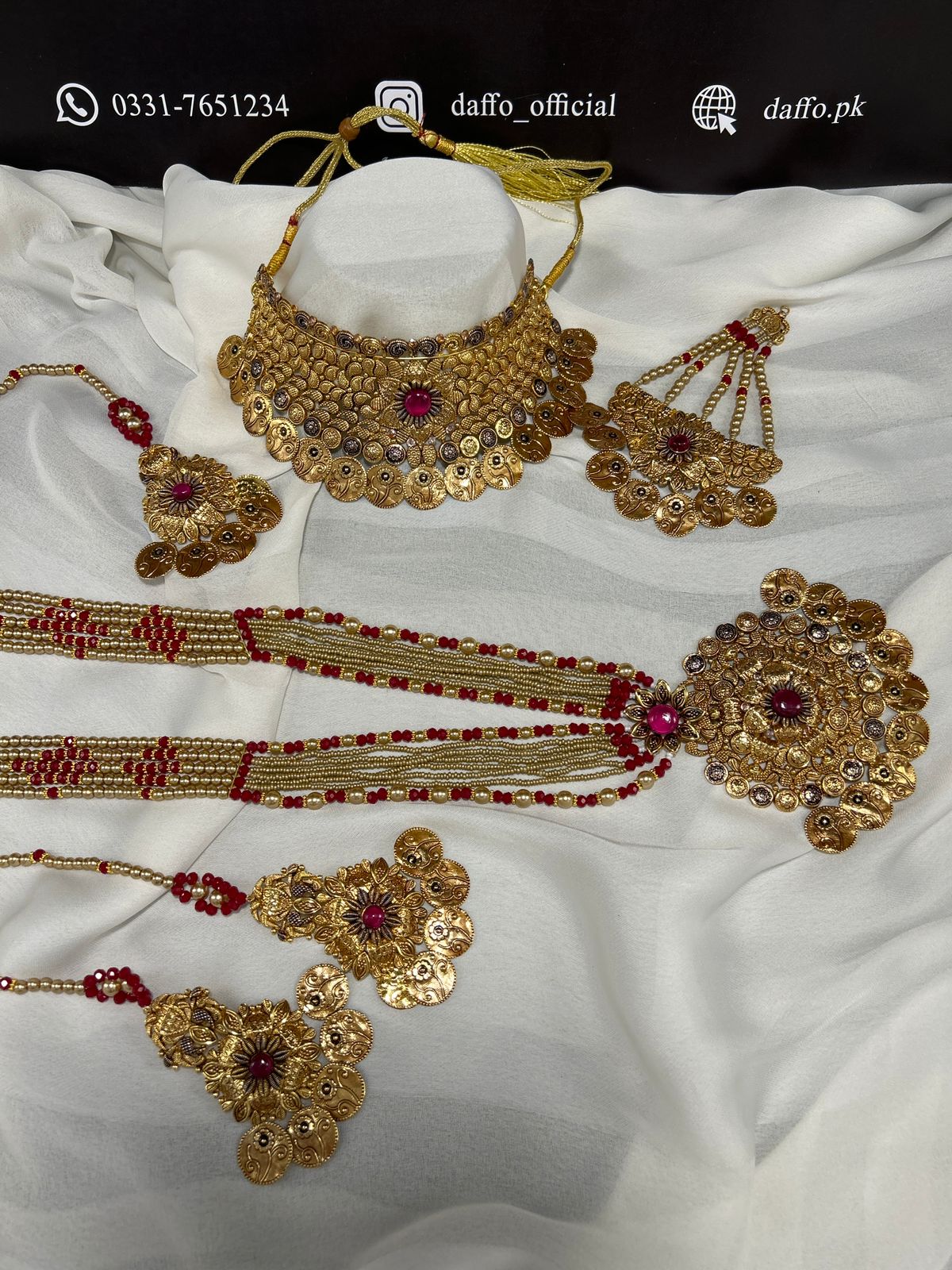 24K goldplated bridal set