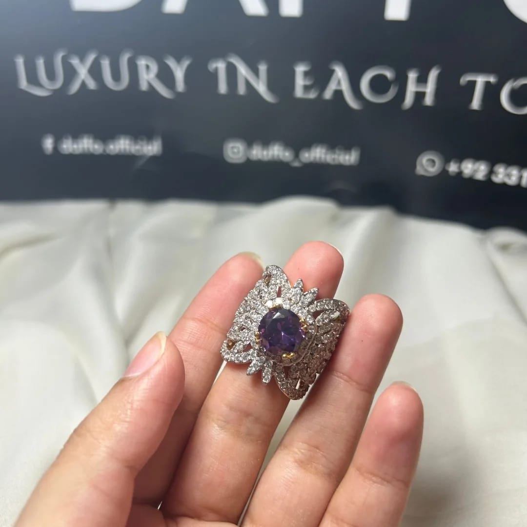 Designer Zirconic Adjustable Ring