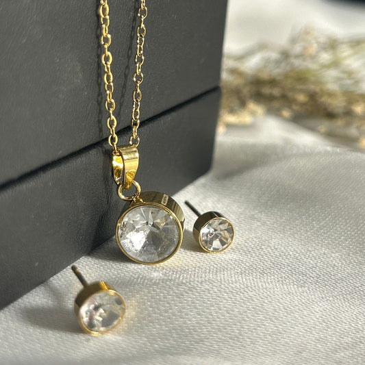 solitaire locket set