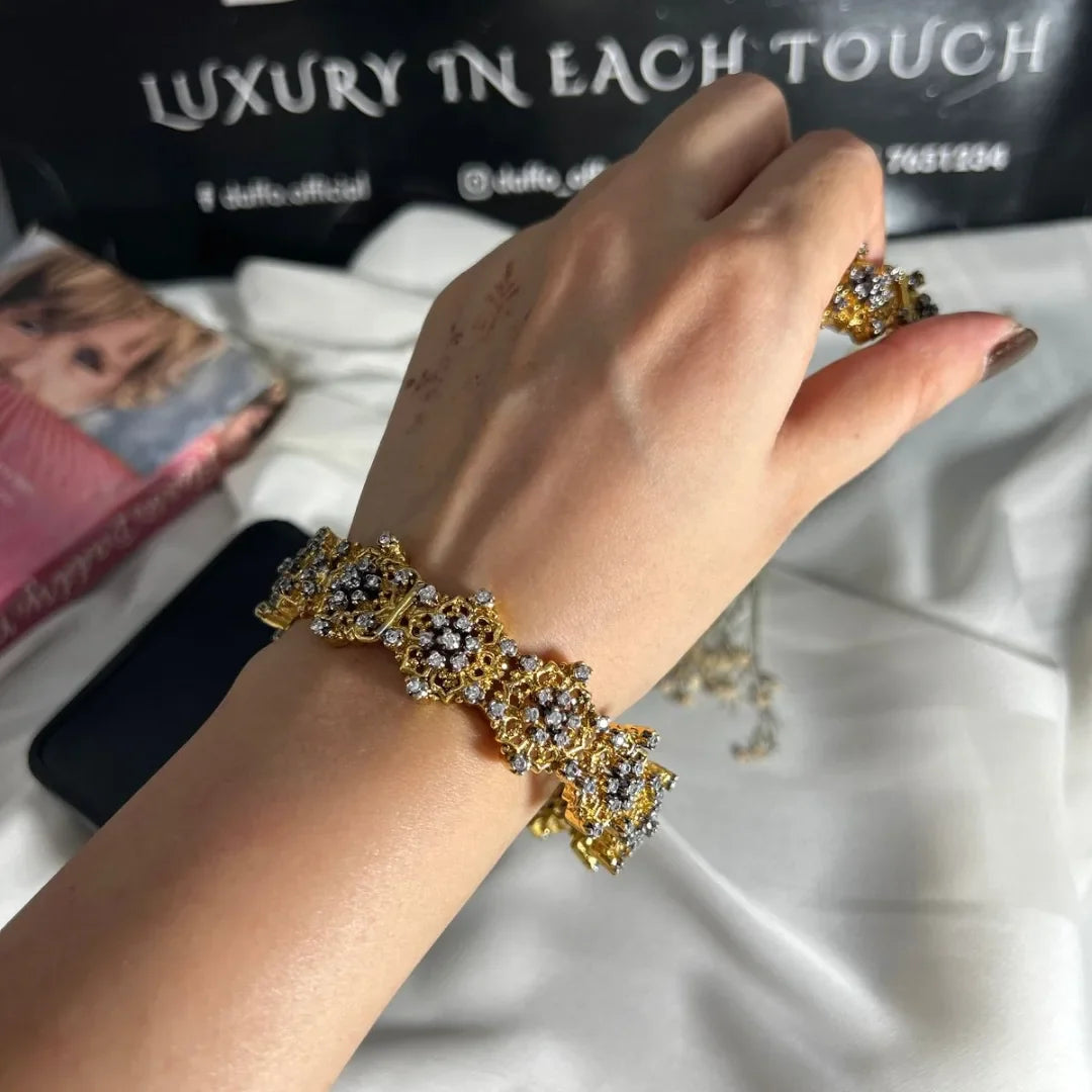 Golden Blossom Bangles
