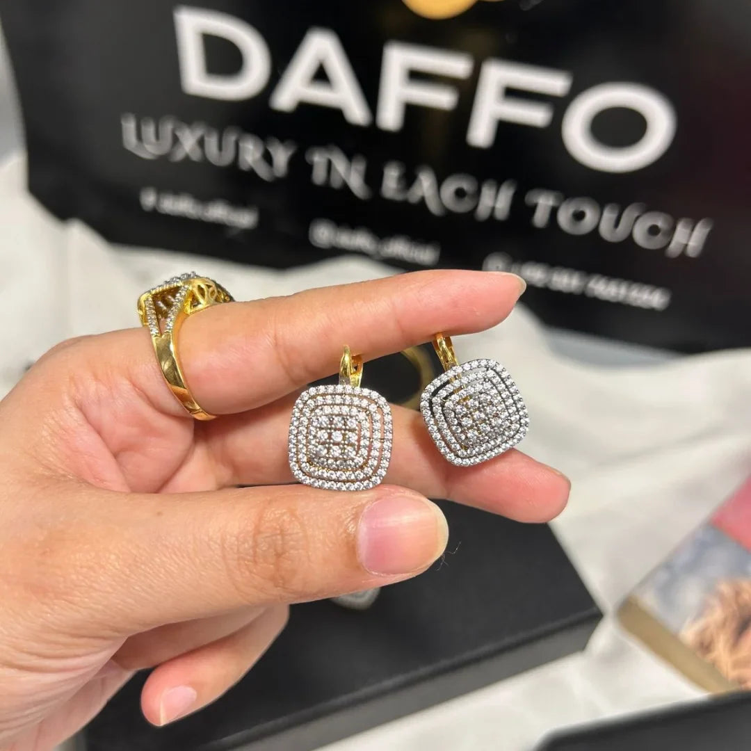 Diamond-Style Goldplated Combo Set