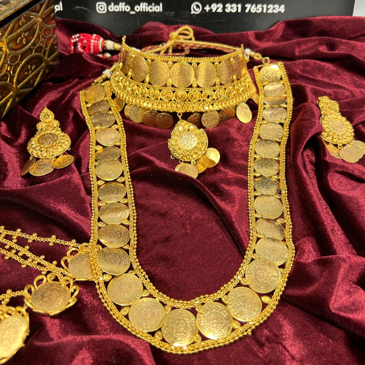 gold coin bridal set 